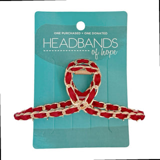 Raffia Looped Hair Claw Clip - Orange Red - Headbands of Hope