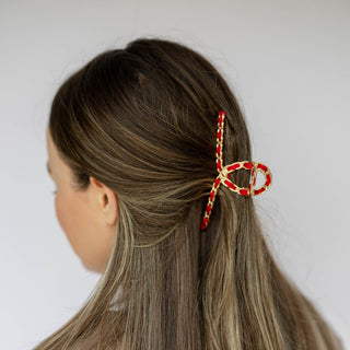Raffia Looped Hair Claw Clip - Orange Red - Headbands of Hope