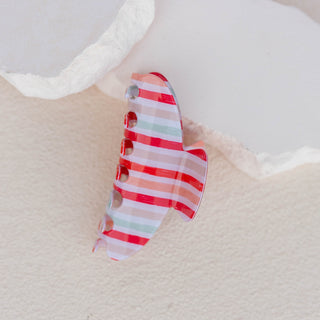 Medium Hair Claw Clip - Stripe Sunset