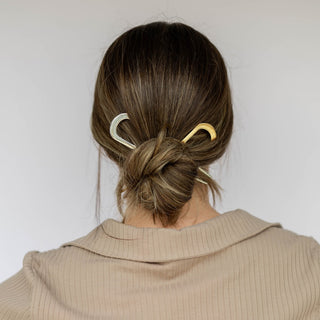 Hair Pin Set of 2 - Gold + Silver - Headbands of Hope