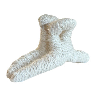 Large Looped Threaded Claw Clip - White - Headbands of Hope