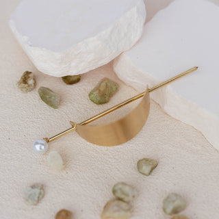 Pearl Drop Ponytail Hair Cuff - Gold - Headbands of Hope