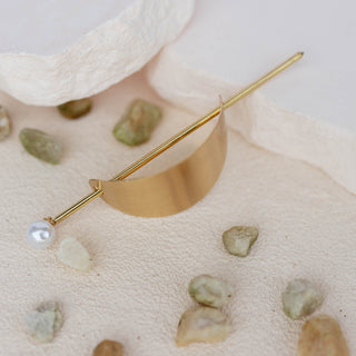Pearl Drop Ponytail Hair Cuff - Gold - Headbands of Hope