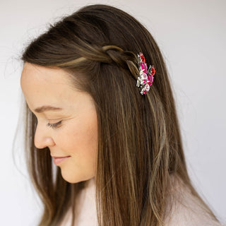 Small Barrette Hair Clip - Pink Gems - Headbands of Hope