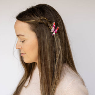 Small Barrette Hair Clip - Pink Gems - Headbands of Hope