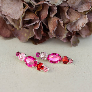 Small Barrette Hair Clip - Pink Gems - Headbands of Hope