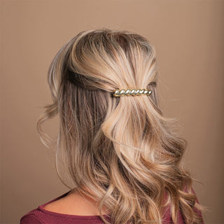 Twist Bar Barrette  - Gold
