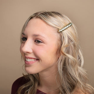 Twist Bar Barrette  - Gold
