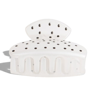 Medium Claw Clip Set of 2 - Black Stars + Cream Polka Dots