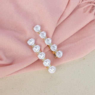 Barrette Hair Clip Set of 2 - Pearl White - Headbands of Hope