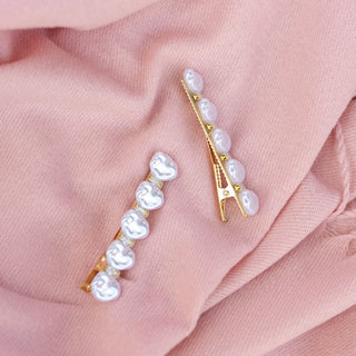 Barrette Hair Clip Set of 2 - Pearl White - Headbands of Hope