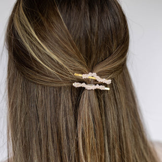 Bobby Pin Set of 2  - Rose Quartz - Headbands of Hope