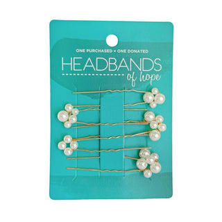 Pearl U Pins - White - Headbands of Hope