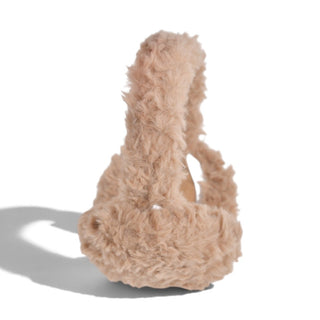 Foldable Plush Faux Fur Earmuffs - Light Brown