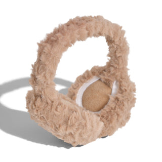 Foldable Plush Faux Fur Earmuffs - Light Brown