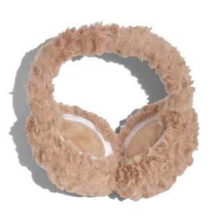 Foldable Plush Faux Fur Earmuffs - Light Brown