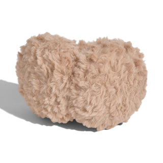 Foldable Plush Faux Fur Earmuffs - Light Brown