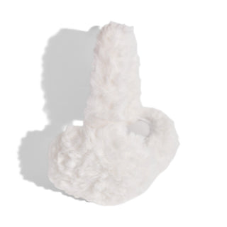 Foldable Plush Faux Fur Earmuffs - Cream