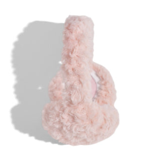 Foldable Plush Faux Fur Earmuffs - Light Pink
