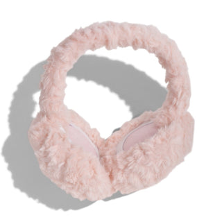 Foldable Plush Faux Fur Earmuffs - Light Pink