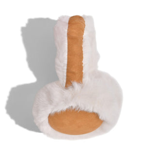 Shearling Faux Fur Earmuffs - Camel + Cream