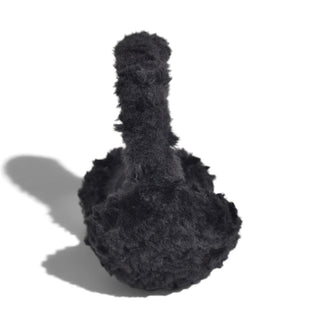 Foldable Plush Faux Fur Earmuffs - Black