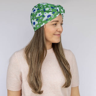 Luxe Bamboo Hope Full Coverage Turban - St. Baldrick's Floral - Headbands of Hope