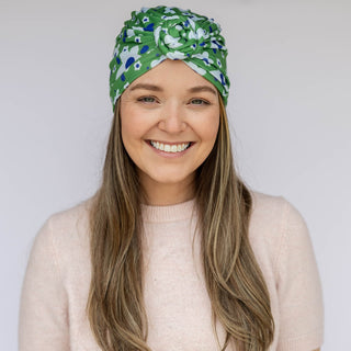 Luxe Bamboo Hope Full Coverage Turban - St. Baldrick's Floral - Headbands of Hope