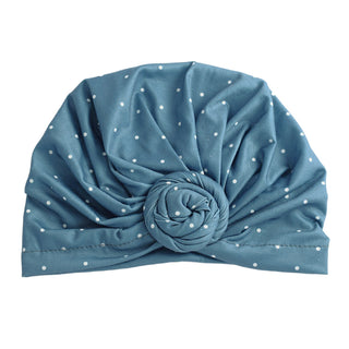 Women's Luxe Bamboo Hope Turban - Dark Jade Polka Dot - Headbands of Hope