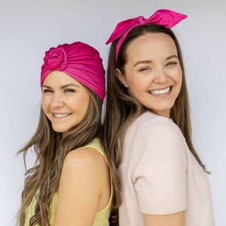 Women's Luxe Bamboo Hope Turban - Berry Pink