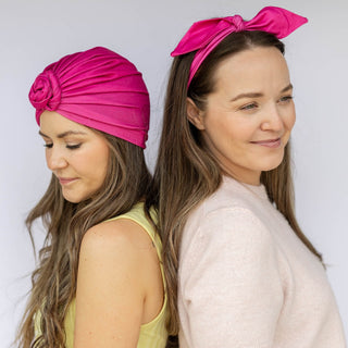 Women's Luxe Bamboo Hope Turban - Berry Pink