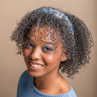 All That Glitters Headband - Blue + Silver
