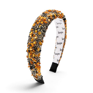 All that Glitters Headband - Black + Orange