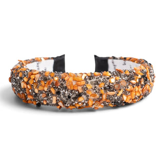 All that Glitters Headband - Black + Orange