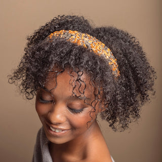 All that Glitters Headband - Black + Orange