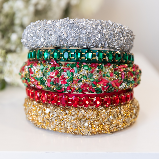 Limited Edition All That Glitters Headband - Christmas Red + Green