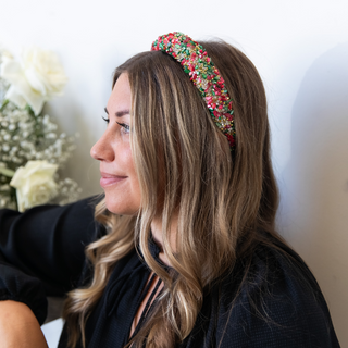 Limited Edition All That Glitters Headband - Christmas Red + Green