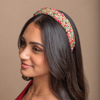 Limited Edition All That Glitters Headband - Christmas Red + Green