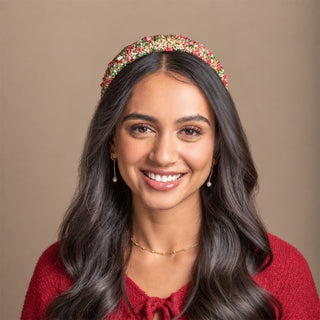 Limited Edition All That Glitters Headband - Christmas Red + Green