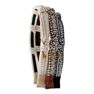 Knotted Tweed Headband - Espresso Maroon - Headbands of Hope