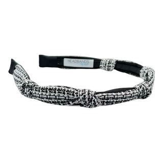 Knotted Tweed Headband - Black Ivory - Headbands of Hope