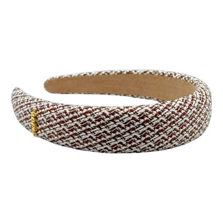 Classic Padded Tweed Headband - Espresso Maroon - Headbands of Hope