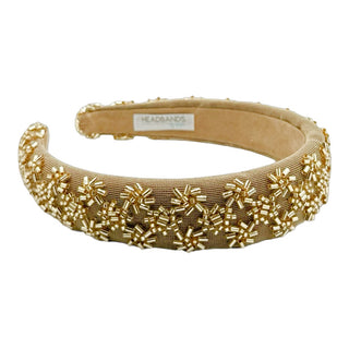 Embellished Starburst Padded Headband - Gold - Headbands of Hope