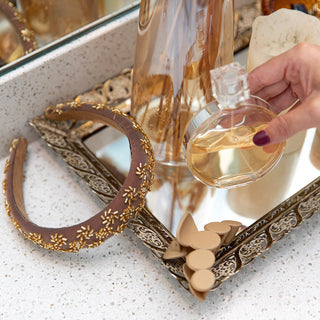 Embellished Starburst Padded Headband - Gold - Headbands of Hope