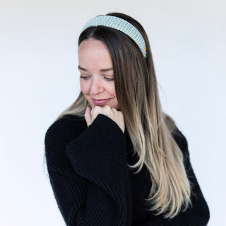 Classic Padded Rope Headband - Blue White - Headbands of Hope