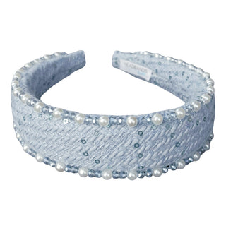 Classic Pearl Headband - Sky Blue - Headbands of Hope