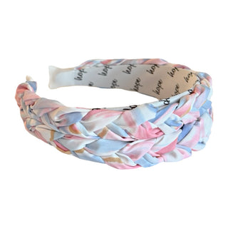 Blushing Braid Headband - Cotton Candy Skies Marble - Headbands of Hope