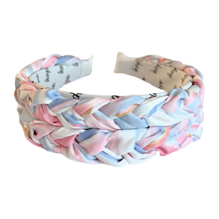 Blushing Braid Headband - Cotton Candy Skies Marble - Headbands of Hope