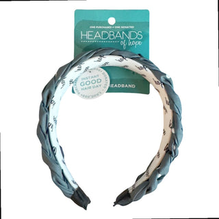 Blushing Braid Headband - Dark Jade Polka Dot - Headbands of Hope