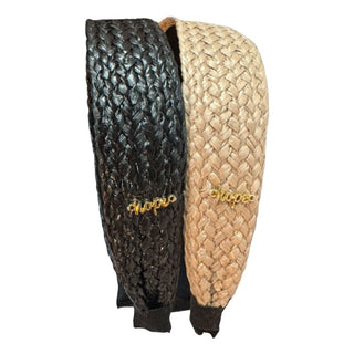 Wide Woven Headband - Tan - Headbands of Hope